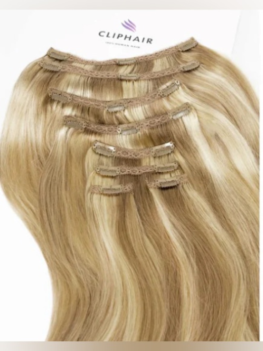 Cliphair 💯 Human Hair Ultra Volume Clip In Full Head Set: Biscuit Blondey